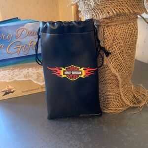 Harley-Davidson BLACK SOFT drawstring sunglasses pouch. WOMAN’S or MAN’S.